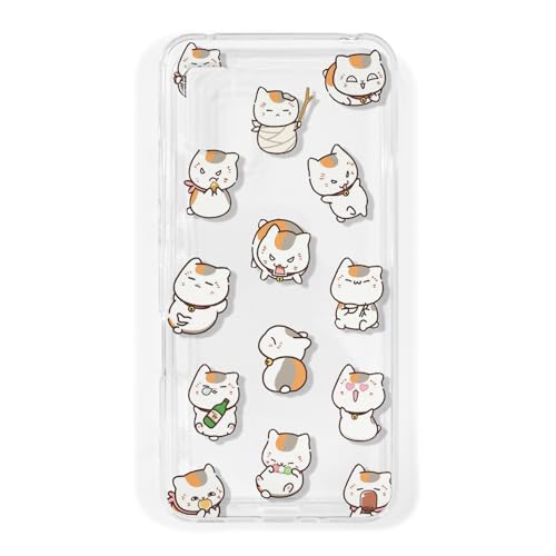 TEXTURE SNOW AQUOS wish5 用 透明 ケース 夏目友人帳 ニャンコ先生 漫画 キャラクター ファッション かわいい 落下防止 お手入れ簡単 持ちやすい 軽量 レンズ保護 携帯ケース (AQUOS wish5 用)