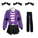 Juego completo: abrigo, camisa, falda, cinturón, calcetines, gorro