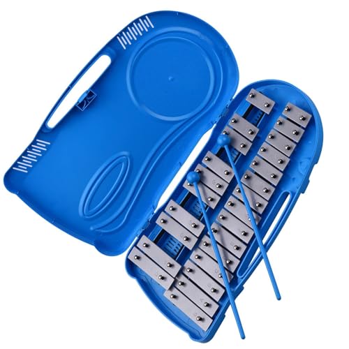 DABAUR Glockenspiel 25 Note Glockenspiel Xylophone Percussion Instrument Metal Durable With Plastic Case