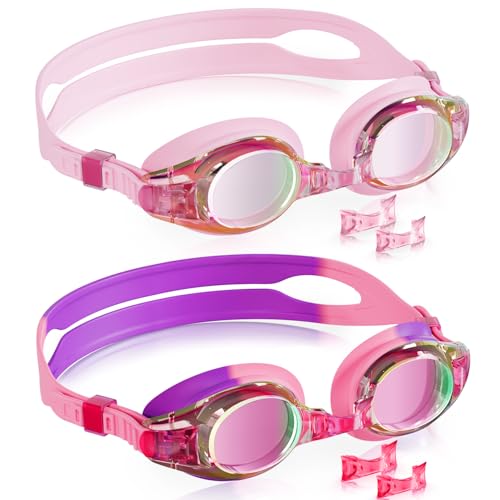 Aegend 2 Pack Kids Goggles, Swimming Goggles for Kids Age...
