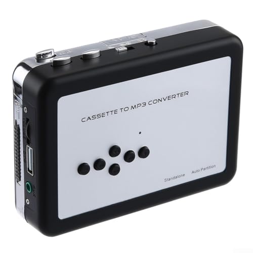 Feegow Lettore di cassette – Lettore di nastro portatile audiocassette al convertitore digitale – converte registratore a cassetta in formato MP3