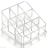 DOPENSPI 9 F&auml;chern Lippenstift Organizer,Lippenstift Aufbewahrung Lipgloss Organizer Transparent Lippenstifthalter Rollerball Parf&uuml;m Halter Vitrinen Make Up Aufbewahrung f&uuml;r Bad Schminktisch