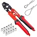 Produktbild Crimpzange, Drahtseil-Crimpzange, bis zu 2,2 mm Swager Crimper Angeldraht-Crimpzange mit 100 Stück Aluminium-Doppelhülsen-Crimpschleifenhülsen-Kit