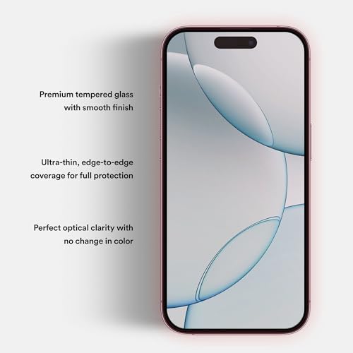 Image of BodyGuardz Red Light Converter Privacy Screen Protector - Passive Red Light Therapy for Face - Promotes Better Sleep, Healthier Skin, Reduced Eye Strain - Privacy Glass, Easy Install (iPhone 15 Pro)