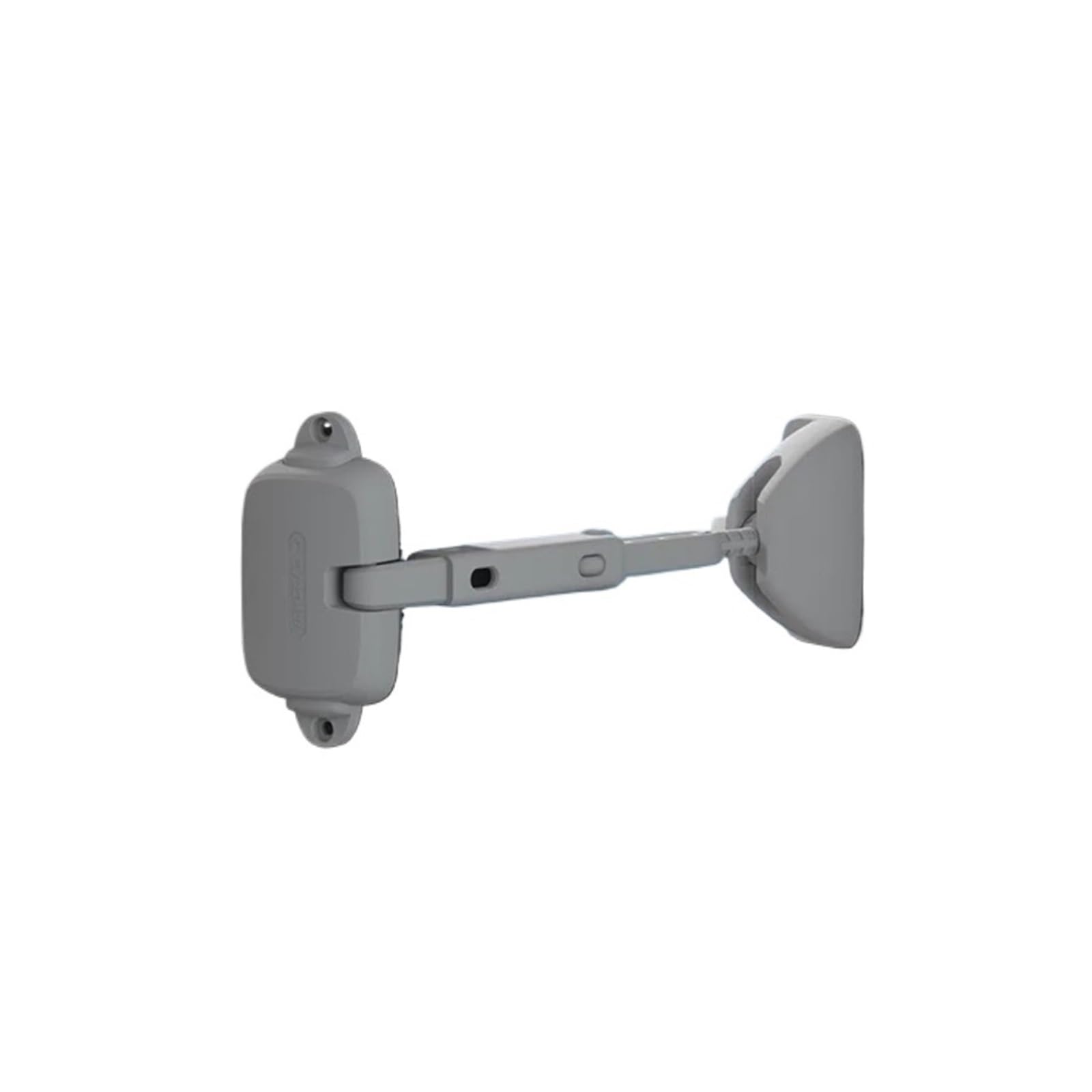 Limitatore per finestra, in lega di alluminio, anti-apertura, senza perforazioni, fisso, anti-clip, antifurto, 2 pezzi (grigio)