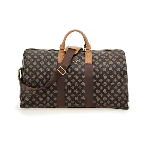 GUESS Peony Weekender Reisetasche 55.5 cm, Braun, 30 cm x 55 cm x 22 cm