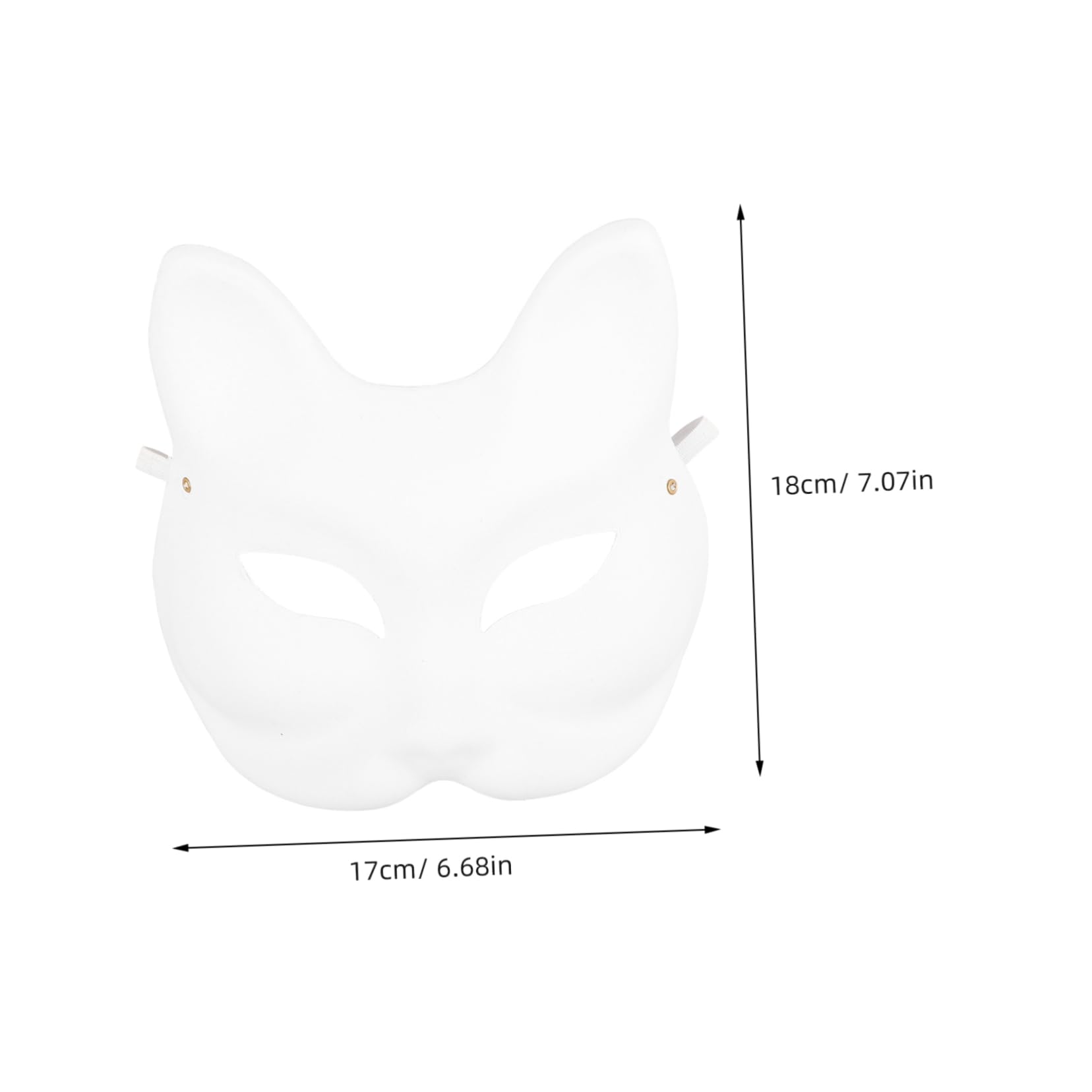 CIYODO 10Pcs DIY Paintable Fox Masks for Masquerade Carnival and Costume Parties Blank Design for Creative Decoration and Dress Up Fun