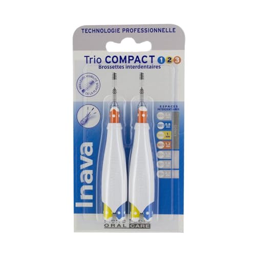 Inava Trio Compact 6 Brossettes Interdentaires Noirs - ISO1/2/3 0,8 à 1,2 mm