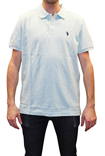 Image of U.S. POLO ASSN. Men Cotton Regular Fit Solid Polo With Small Pony | Two-Button Closure Pique Polo Shirt, Summer Fashion Golf Shirt