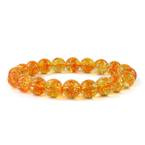 Image of Reiki Crystal Products Certified Natural Crystal Stone Round 10 mm Beads Bracelet for Men and Women | Reiki Charged Gemstone Jewellery Bracelet| Multiple Stone Variants Available