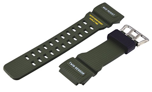 Casio 10517710 Genuine Factory Replacement Green Resin Band Fits Gg-1000-1A3