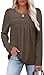 OFEEFAN Fall Outfits for Women 2025 Plus Size Womens Clothing Teacher Long Sleeve Tops Casual Coffee 3Xl