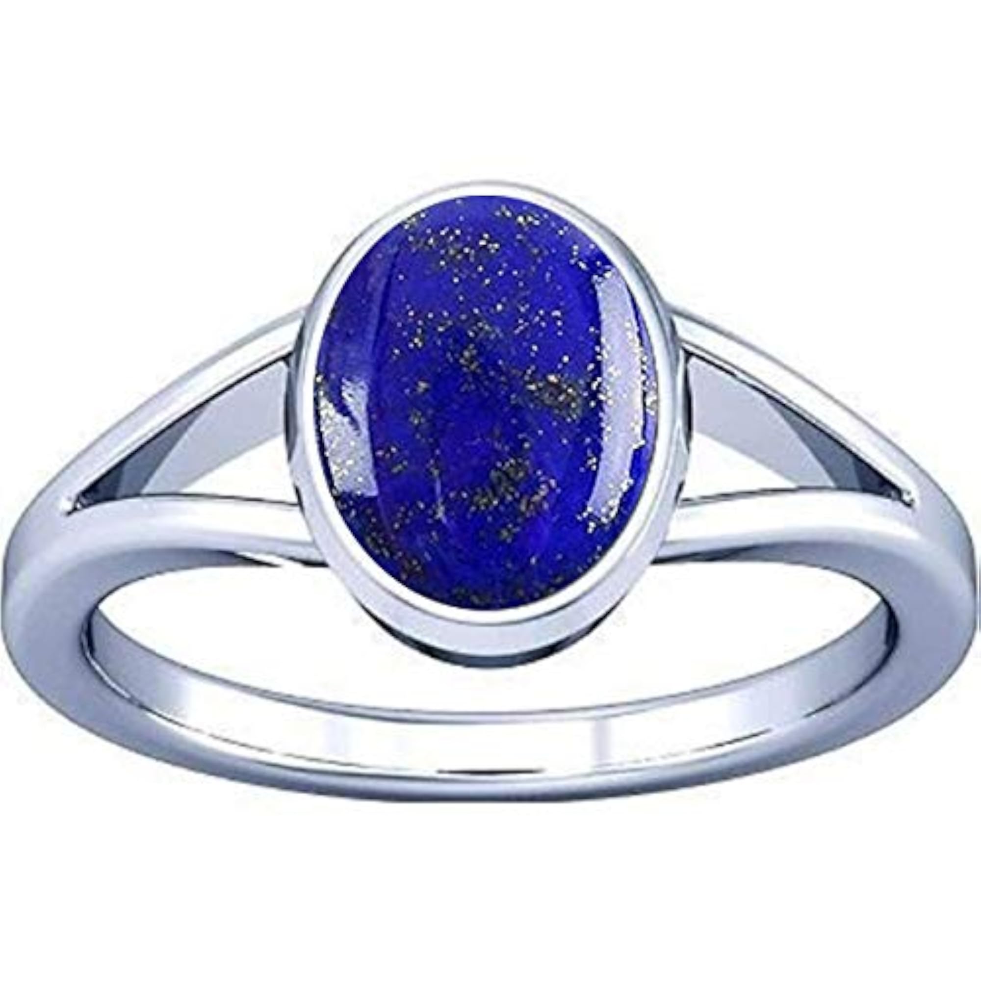 8.25-8.50 Ratti Lapis Lazuli Lajward Gemstone Silver Ring, Unisex