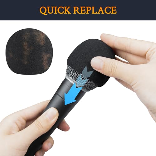 Image of SOULWIT 4Pcs Pop Filter for Shure SM58 /SM58 Pro /BETA 58A - Black