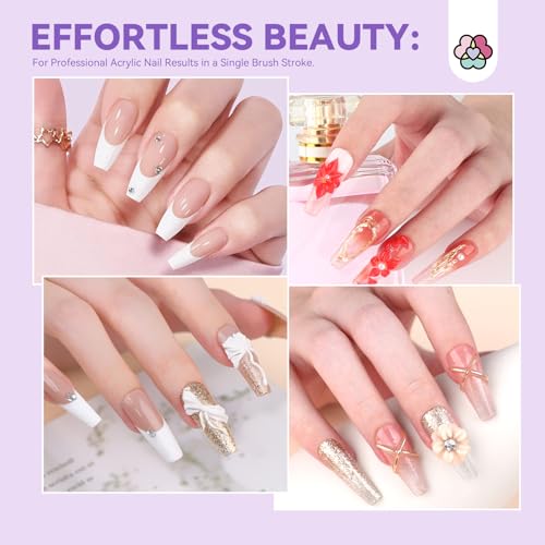 Saviland Kolinsky Acrylic Nail Brush Set: Size 6,10,14 Professional Nail Brushes Cleaner Manicure Tool For Acrylic Application Acrylic Powder Nail Extension 3D Nail Carving For Nail Art Diy thumb #4