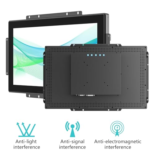 Image of 18.5 Inch Open Frame Capacitive Touch LCD Monitor Surface is IP65 Waterproof 1366x768 @ 60Hz TFT LCD IK08 Input Industrial Touch Monitor 10 Finger Capacitive Touch