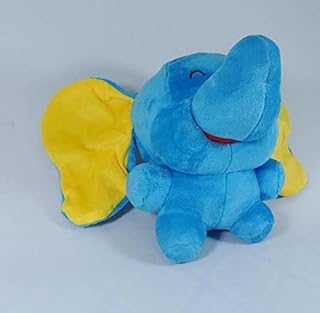 دمية فيلو من فرو الفيل مقاس 30 سم بلون ازرق مع ضمان لمدة عامين للرضا والجودة - 69379