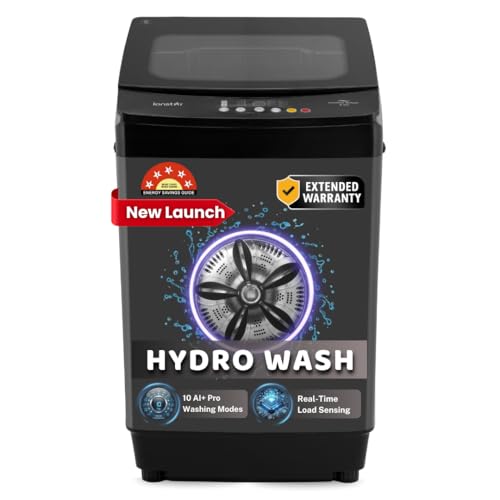 Image of ionstar 8 KG 5 Star Fully Automatic Top Loading Washing Machine | 10 Ai+ Washing Programs | Detergent - Bubble Booster | Dual Action Magic Filter | Soft Closing |Powerful Copper Motor| 80HYDRO-G6BG-N1