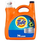 Tide Ultra Sport Liquid Laundry Detergent, 105 fl oz, 74 Loads, Laundry Detergent Liquid with Advanced Sweat plus Stain Fighters