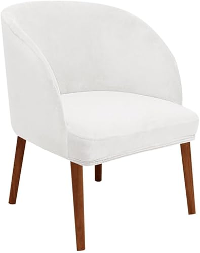 Miniatura 4 de Paquete de 6 fundas de terciopelo con respaldo curvado de mediados de siglo, fundas decorativas modernas para sillas con respaldo redondo para