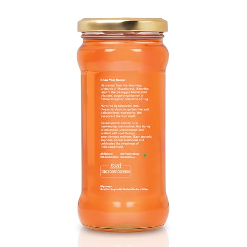 Image of NIYAMAYA Fresh Raw Litchi Honey 500g 100% Pure And Natural Unprocessed Single Origin Litchi Honey Directly From Litchi Farms Lab Tested Chemical Free, No Sugar, No Adulteration