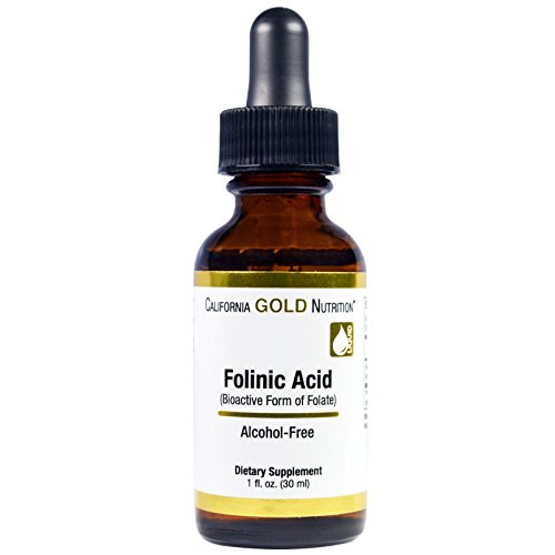 California Gold Nutrition Folinic Acid Alcohol Free 1 fl oz 30 ml, Alcohol-Free