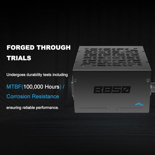 B850 850W Alimentatore ATX 3.1, Certificato 80+ Bronze, Supporto PCIe 5.1 450W, Non-Modulare, Ventola Silenziosa a Controllo di Temperatura 120mm, Active PFC, Garanzia 3 Anni per PC Gaming - Alimentatore - Immagine 7