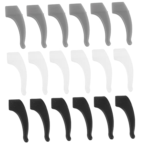 PEPLAYTAL 15 Pairs Glasses Ear Hooks Grips Slip Soft Eyeglass Holder Eyeglasses Retainers Eyeglasses Holder Stand over Temple Glasses Band Keep Light Glasses