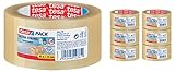 6x tesa Packband, beste tesa PVC Qualität, transparent, 66m x 50mm