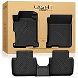 LASFIT Floor Mats for Honda Accord Sedan 2017 2016 2015 2014 2013, All Weather TPE Custom Fit Anti-Slip Car Floor Liner, 1st & 2nd Row, Black (Not for Coupe)