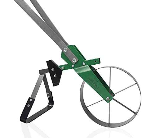 Varomorus Cultivador de Roda Alta, Enxada de Roda Única de Aço Autolimpante, Ferramenta de Jardim de