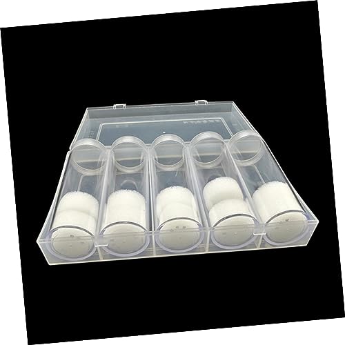 Tubos plásticos transparentes para monedas 6 piezas miniatura 6