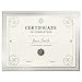 Juvale Silver Foil Certificate Paper - 8.5 x 11 in Ivory Cardstock - 50 Blank Sheets for Award & Achievement Certificates - Foil Border Card Stock Paper - Inkjet & Laser Compatible