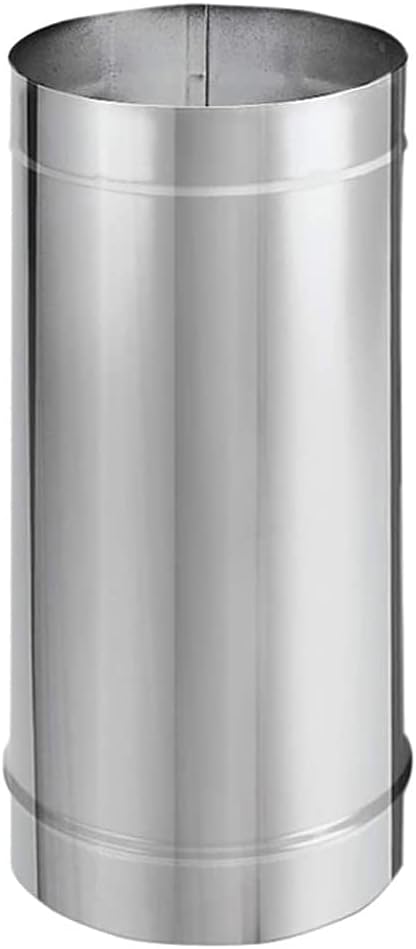 DuraVent 6DBK-48SS DuraBlack Stainless Steel Single Wall Interior Stove Pipe Straight Length; Connecting Woodstoves To Chimney, 24-Gauge Steel Construction, Lock-Seemed, 6" Inner Diameter x 48" Length