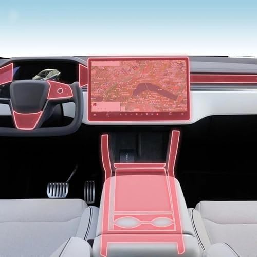 Film de protection en TPU anti-rayures Tesla Model X 2023-2024 boîte de vitesses intérieure