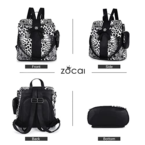 Image of ZOCAI Backpack Purse for Women Fashion Backpack Purses PU Leather Daypacks Anti-Theft Shoulder Bag Satchel Purse