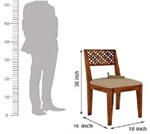 Image of RECTART Solid Wood Dining Table Set with Chairs for Living Room Home | Wooden Dining Room Sets Furniture for Hotels and Restaurants | (Natural Teak CNC, 4 Seater with Bench)