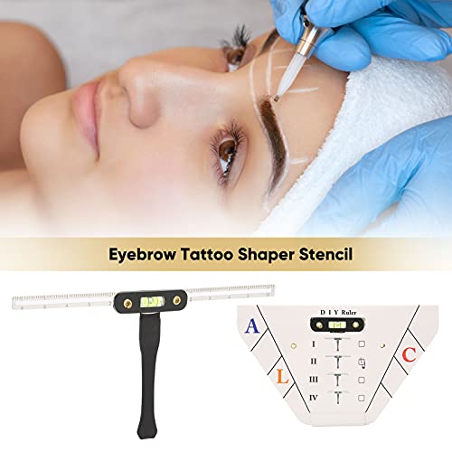 Eyebrow Shaping Stencil Kit, Stainless Steel Eyebrow Stencil, Eyebrow Ruler, Eyebrow Tattoo Shaper Stencil - Image 3