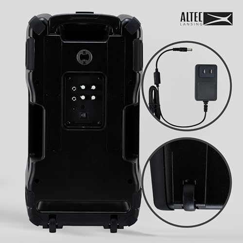 Altec Lansing - Portable Speaker Sonic Boom 120, Powerful 120W Peak Power, IP67 Waterproof Design, Multicolor LED Lights, Aux Input, FM Radio, Perfect for Outdoor Adventures (Black) by Altec Lansing - Image 3