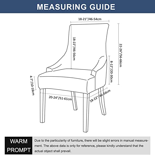 Niluoh Armless Wingback Chair Cover Stretch Printed Sloping Armchair Cover Reusable Wingback Side Chair Slipcovers Accent Chair Covers For Dining Room Banquet Home Decor,01 #TOP5