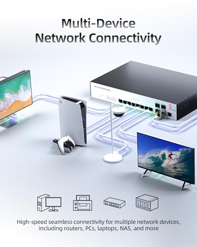 Image of 12-Port 2.5G L2 Managed Ethernet Switch, 2.5Gb Network Switch, 8X 2.5G RJ45 Ports & 4X 10G SFP+ Ports, VLAN /QoS /ACL /IGMP /STP /SNMP /LACP Support, Web Managed /CLI, Metal Casing, 19-in Rack-Mount