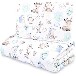 Colcha Minicuna Totsy Baby Juego de edredón Infantil 120X90 cm con Almohada - Manta Infantil con Almohada, edredón de guardería con Patchwork de algodón Erizo