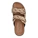 Guess Women's Faxon Sandal, Medium Brown Logo 210, 8
