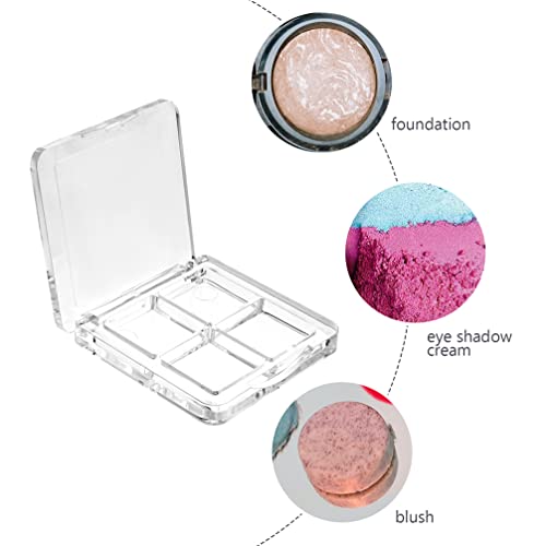 Beaupretty 10 Pieces Empty Eyeshadow Pallet, Refillable Eyeshadow Storage Case 4 Grids Empty Eyeshadow Box Lipstick Container Makeup #TOP5