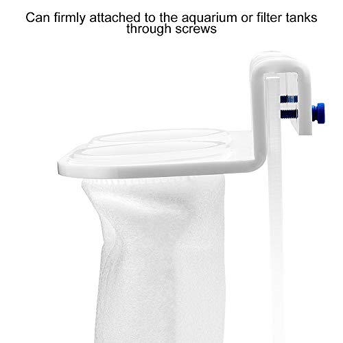 Cikonielf Aquarium Filter Bag Bracket Fish Tank Double Hole Filter Socks Holder Acrylic Filter Bag Support White - Image 4