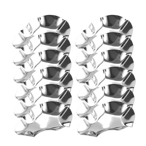 Conchas de para cocinar, bandeja de de acero inoxidable a la parrilla, plato de metal apilable para cocina, juego de 12 bandejas para servir, hacer, almejas horneadas, vieiras,