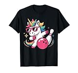 Kawaii Unicorn Dabbing Bowling Birthday Girls T-Shirt