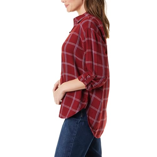 Image of Gloria Vanderbilt Women's Amanda Oversized Button Down Shirt with Roll-tab Sleeves