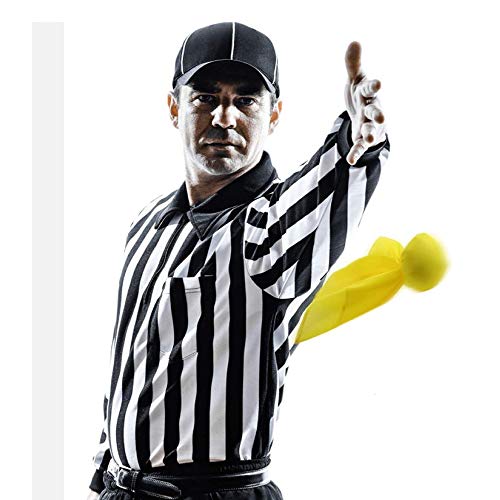 RONRONS 6 Pack Football Penalty Flag Sports Fan Tossing Flags for Football Party Games Accessory,Red