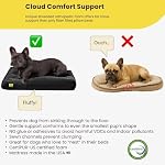 K9 Ballistics Tough Rectangle Pillow Medium Dog Bed - Removable Cover, Washable, Durable & Water Resistant Dog Bed Made for Medium Dogs 33"x27", Obsidian Black - Image 3